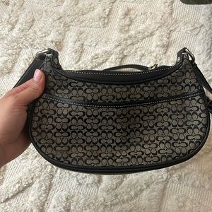 Vintage Coach Signature Canvas Crossbody Bag